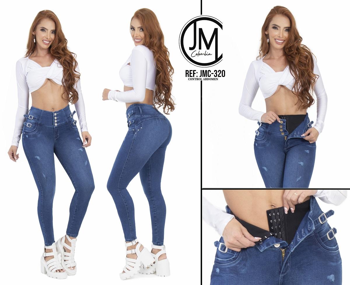 Pantalon Jeans Mujer efecto Push up y Faja Interna modelo Retro GENERICO